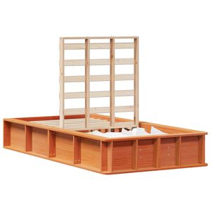 vidaXL Bettrahmen Wachsbraun 90 x 200 cm Massives Kiefernholz