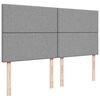 vidaXL Boxspringbett mit Matratze Hellgrau 180x200 cm Stoff