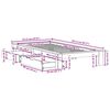 vidaXL Massivholzbett ohne Matratze Wei&szlig; 100x200 cm Kiefernholz