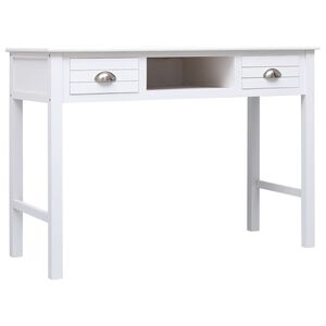 vidaXL Schreibtisch Wei&szlig; 108x45x76 cm Massivholz Paulownia