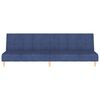 vidaXL Schlafsofa 2-Sitzer mit Fu&szlig;hocker Blau Stoff
