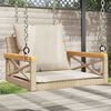 vidaXL H&auml;ngesessel mit Kissen Beige 63x62x40 cm Poly Rattan