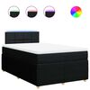 vidaXL Boxspringbett mit Matratze Schwarz 120x190 cm Stoff