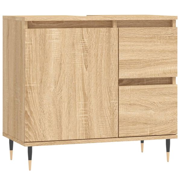 vidaXL Badschrank Sonoma-Eiche 65x33x60 cm Holzwerkstoff