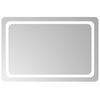 vidaXL LED-Badezimmerspiegel Transparent 90 x 60 cm Geh&auml;rtetes Glas