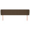 vidaXL Kopfteil mit Ohren Dunkelbraun 183x23x78/88 cm Stoff