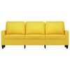 vidaXL 3-Sitzer-Sofa Hellgelb 180 cm Stoff