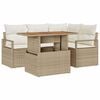 vidaXL Garten-Sofa-Set 5 Stk. Beige Poly Rattan