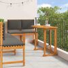 vidaXL Garten Bistro Set 5 pcs Braun Akazie Massivholz
