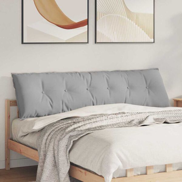 vidaXL R&uuml;ckenkissen Wolkengrau 180 x 19 x 50 cm Stoff