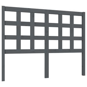 vidaXL Kopfteil Grau 125,5x4x100 cm Massivholz Kiefer