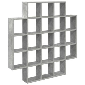 vidaXL Wandregal Betongrau 100 x 13 x 100 cm Holzwerkstoff