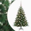 vidaXL K&uuml;nstlicher Weihnachtsbaum mit Weihnachtskugel 150 cm 150 LEDs