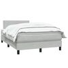 vidaXL Boxspringbett mit Matratze Hellgrau 120x220 cm Samt