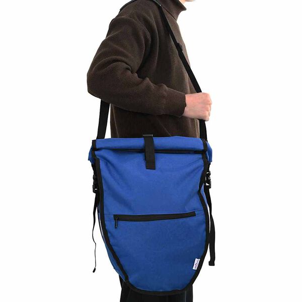 vidaXL Fahrradtasche Blau 32,5 x 17 x 57 cm Polyester