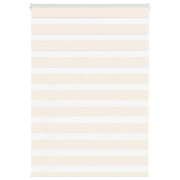 vidaXL Doppelrollo Marmorbeige 100x150 cm Stoffbreite 95,9 cm Polyester