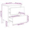 vidaXL Nachttisch 2 pcs Artisan-Eiche 40 x 35 x 50 cm Holzwerkstoff