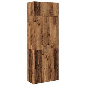 vidaXL Aufbewahrungsschrank 3 pcs Altholz