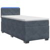 vidaXL Boxspringbett mit Matratze und LED Dunkelgrau 100 x 200 cm Samt