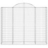 vidaXL Gabionen mit Hochbogen 6 Stk. 200x50x160/180cm Verzinktes Eisen