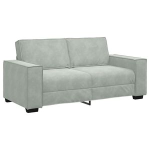 vidaXL 2-Sitzer-Sofa Hellgrau 140 cm Samt