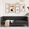 vidaXL Sofa Schwarz 194 x 74,5 x 70,5 cm PVC