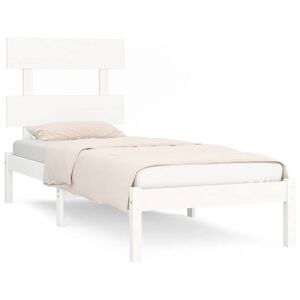 vidaXL Massivholzbett Wei&szlig; 90x190 cm