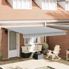 vidaXL Markise Einziehbar Anthrazit und Wei&szlig; 4x3 m Stoff und Aluminium