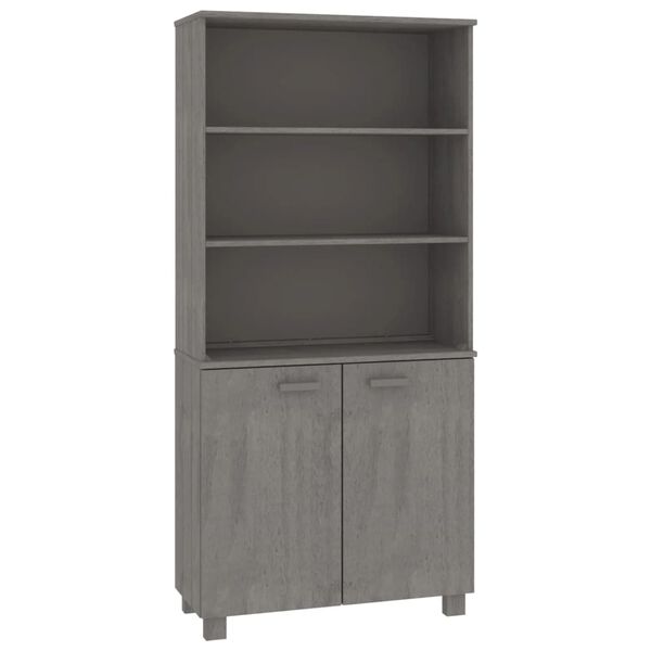 vidaXL Highboard HAMAR Massivholz Kiefer Hellgrau