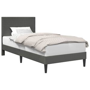vidaXL Bettrahmen mit Kopfteil Dunkelgrau 100 x 200 cm Cordstoff