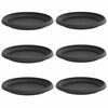 vidaXL Runde Blumenplatte 6 Stk. Schwarz &Oslash; 21,5 x 2,5 cm Kunststoff