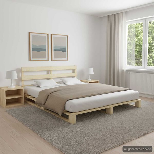 vidaXL Palettenbett Massivholz Kiefer 140&times;200 cm
