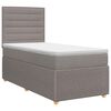 vidaXL Boxspringbett mit Matratze mit Kopfteil Taupe 90 x 190 cm Stoff