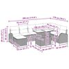 vidaXL Garten-Sofa-Set mit Speicher 9 pcs Hellgrau Poly Rattan