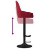vidaXL Barhocker 2 Stk. Weinrot Samt