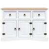 vidaXL Sideboard Mexiko-Stil Kiefernholz Weiß 132x43x78 cm