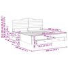 vidaXL Bettrahmen Graues Sonoma 200 x 200 cm Holzwerkstoff