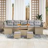 vidaXL Garten-Sofa-Set 10 pcs Beige Poly-Rattan
