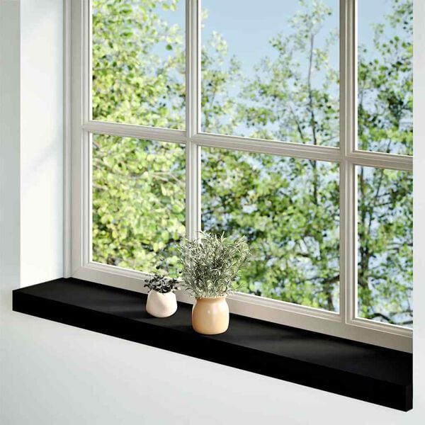 vidaXL Fensterbänke 2 Stk. Dunkelbraun 100x15x2 cm Massivholz Eiche