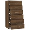 vidaXL Sideboard mit 6 Schubladen Braun Eichen-Optik 50x34x96 cm