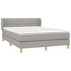 vidaXL Boxspringbett mit Matratze Hellgrau 140x200 cm Stoff