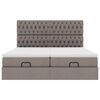 vidaXL Ottoman-Bett mit Matratzen & LEDs Taupe 200x200 cm Stoff