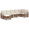 vidaXL Gartensofa-set 7 pcs Beige Poly-Rattan