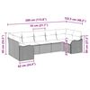 vidaXL Gartensofa-set Beige Poly-Rattan