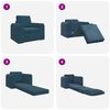 vidaXL Schlafsofa Blau 98 x 71 x 83 cm Samt