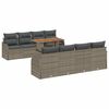 vidaXL Garten-Sofa-Set 9 stk. Grau Poly Rattan