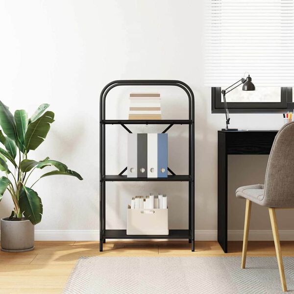 vidaXL B&uuml;cherregal Schwarz Eichen-Optik 60 x 30 x 109 cm Holzwerkstoff