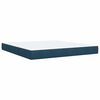vidaXL Boxspringbett mit Matratze Blau 180x200 cm Samt