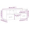 vidaXL TV-Schrank Grau Sonoma 102x36x50 cm Holzwerkstoff