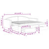 vidaXL Tagesbett Ausziehbar mit Schubladen Dunkelgrau 90x200 cm Stoff